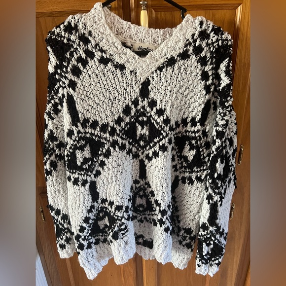 Haptic brand Black and White Patterned Women's Sweater 2XL - Picture 1 of 4